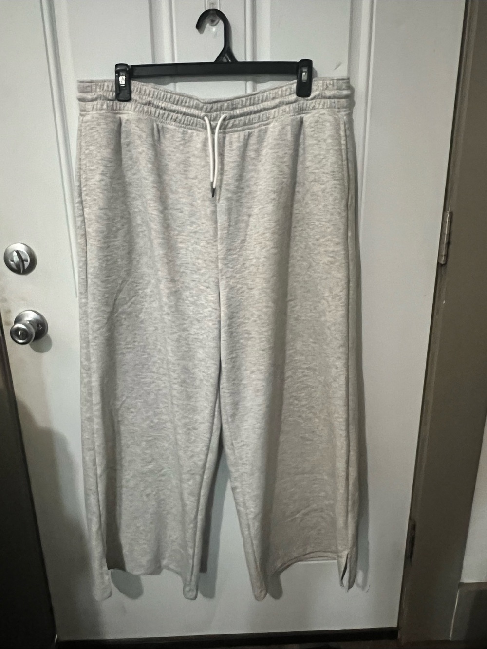Zenana heather gray wide leg lounge pants